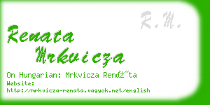 renata mrkvicza business card